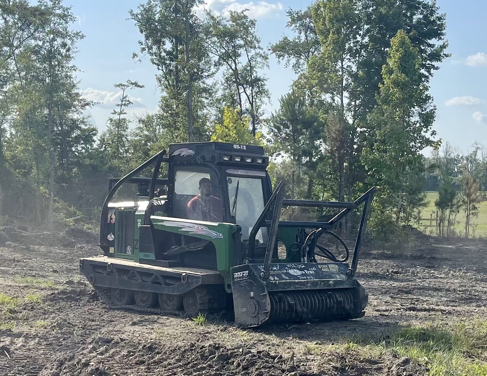 Our Equipment:  dedicated Forestry Mulcher is pictured