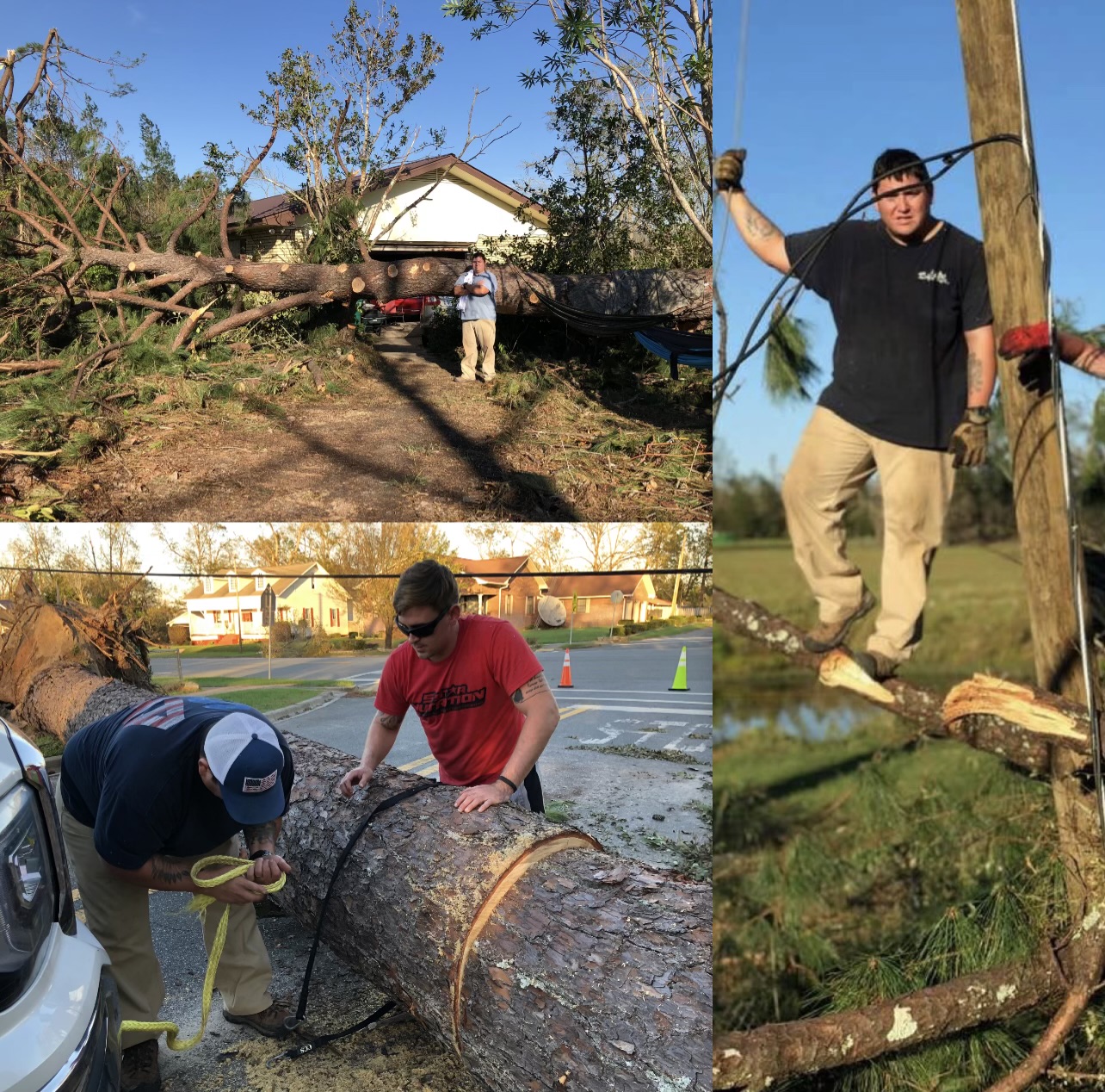 The owner, Mario and Family working through Hurricane Michael 