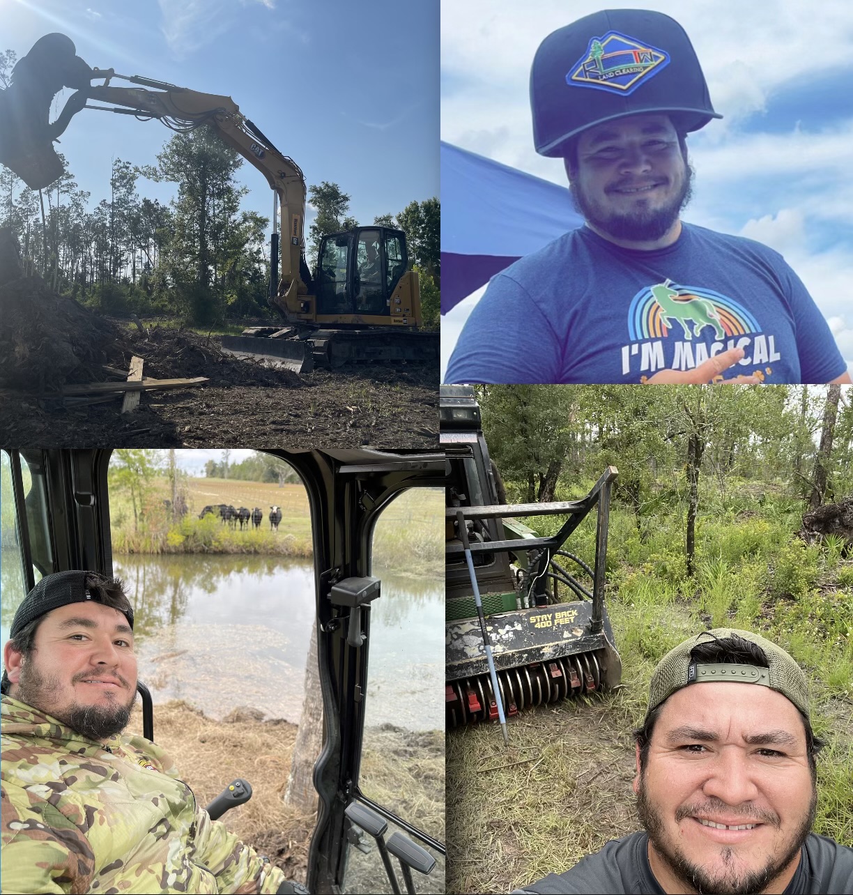 The owner of RLTW Land Clearing at work